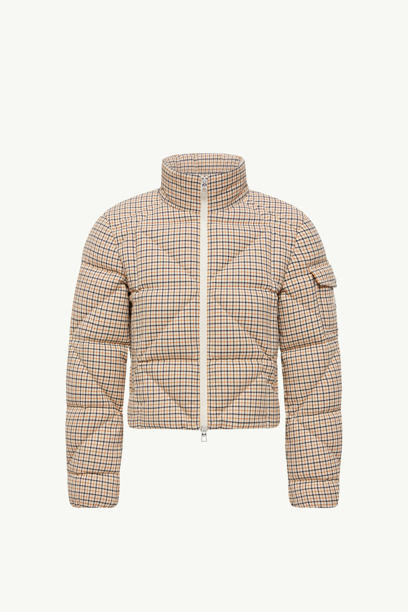 Piumino corto Keros in misto lana con trapuntata a rombi Donna Beige Moncler 2