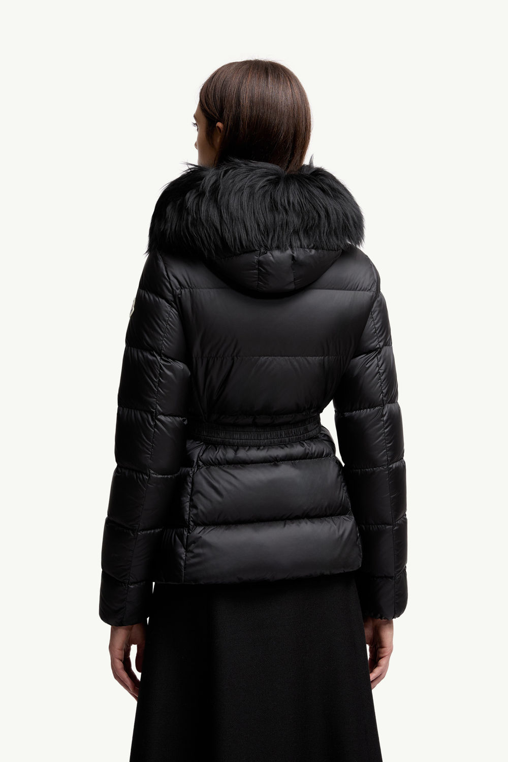 Doudoune courte à capuche bordée de shearling Boed Femmes Noir Moncler 4
