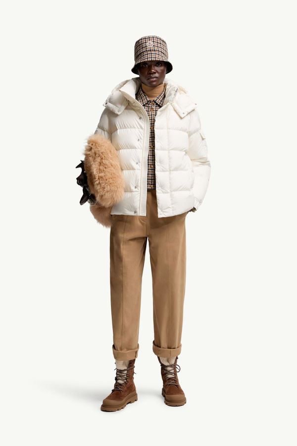 Moncler Maya 70 Hooded Short Down Jacket Women White Moncler 0