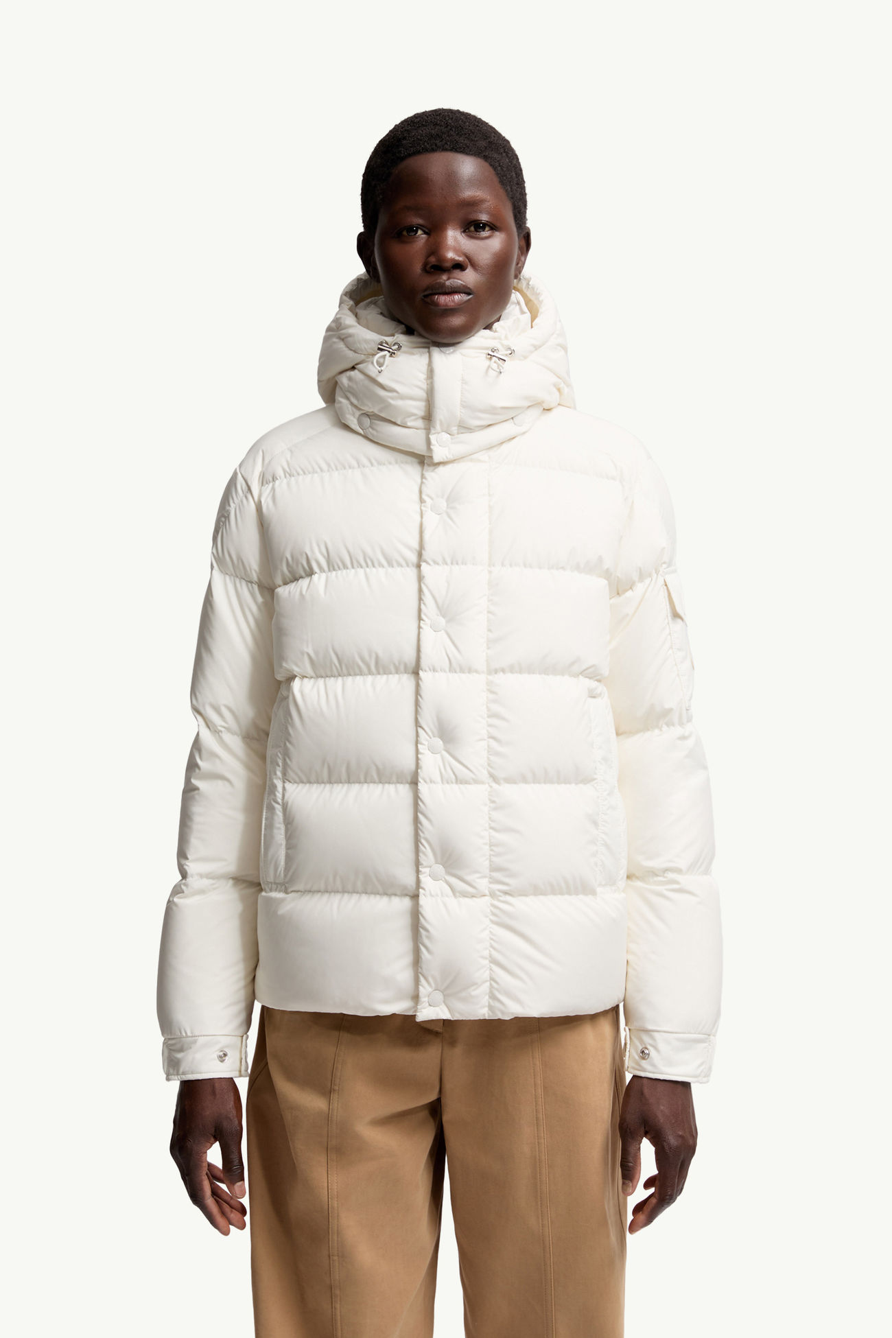 Moncler Maya 70連帽短身羽絨外套 女士 白色 Moncler 3