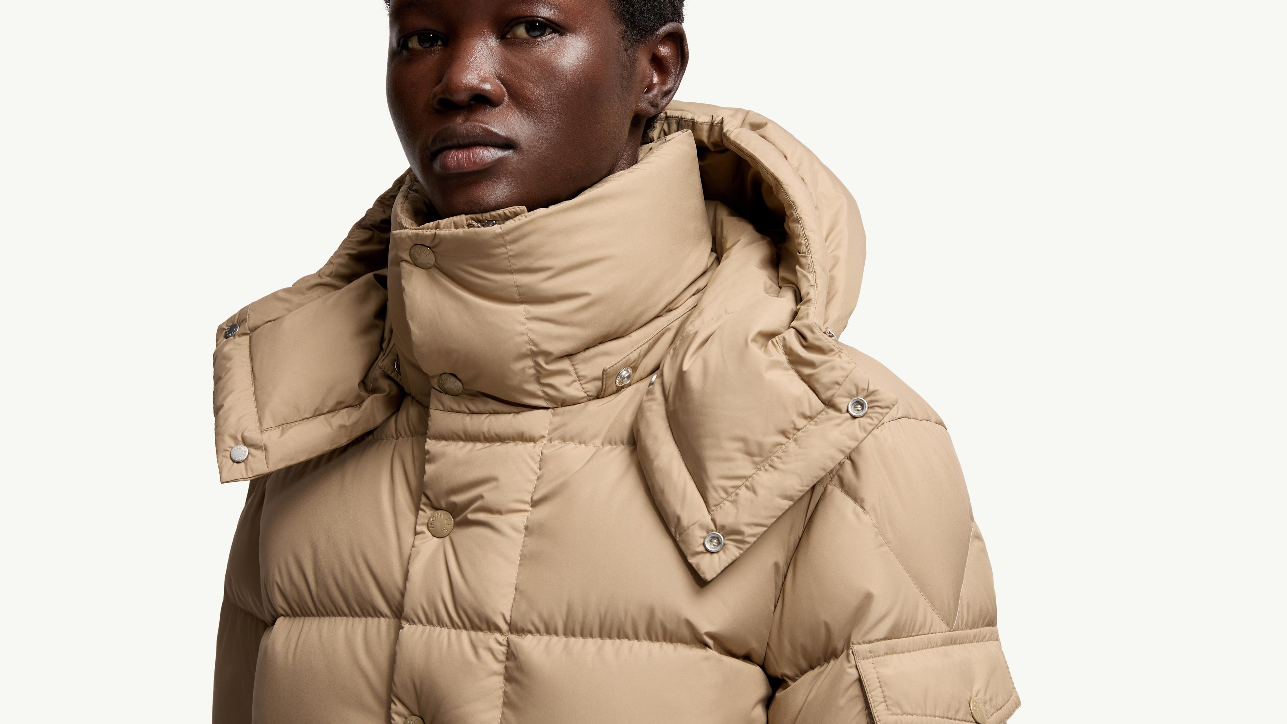 Beige Moncler Maya 70 Hooded Short Down Jacket - Short Down