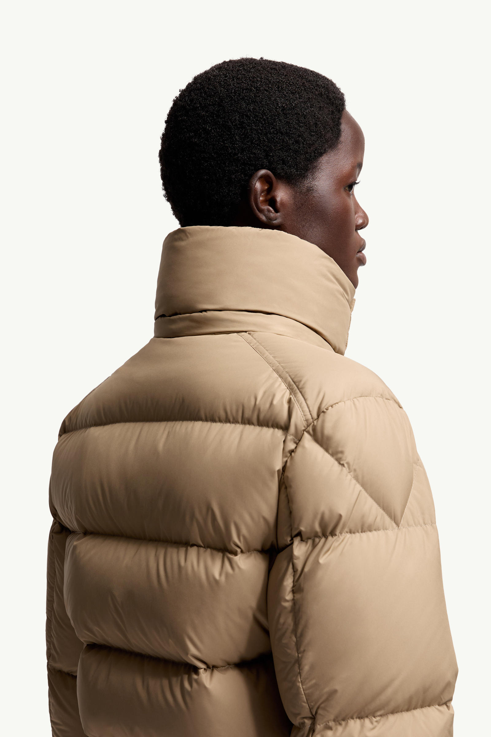 Moncler Maya 70 Hooded Short Down Jacket Women Beige Moncler 5