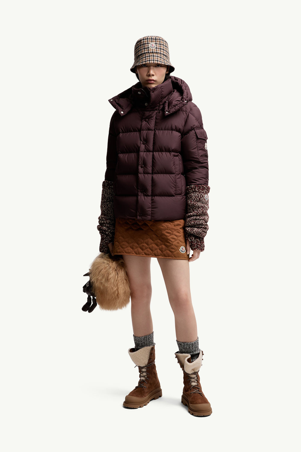 Moncler Maya 70 Hooded Short Down Jacket Women Burgundy Moncler 0