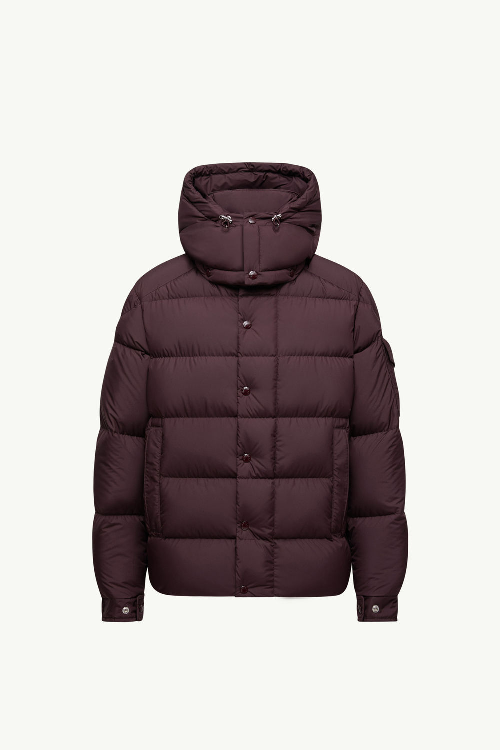 Moncler Maya 70 Hooded Short Down Jacket Women Burgundy Moncler 2