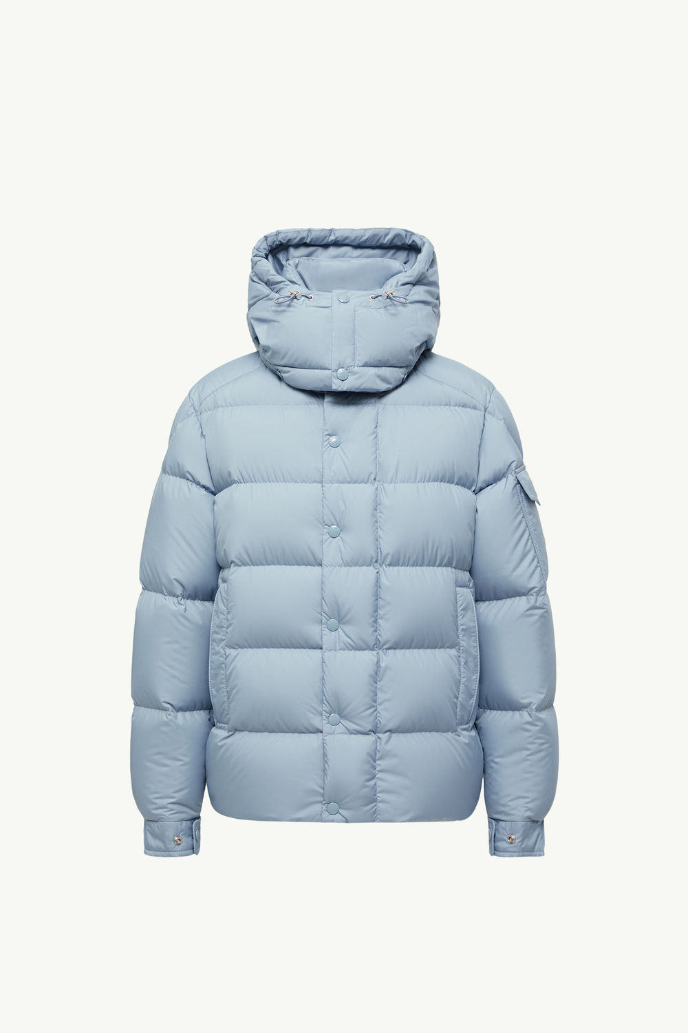 Moncler Maya 70 Hooded Short Down Jacket Women Light Blue Moncler 2