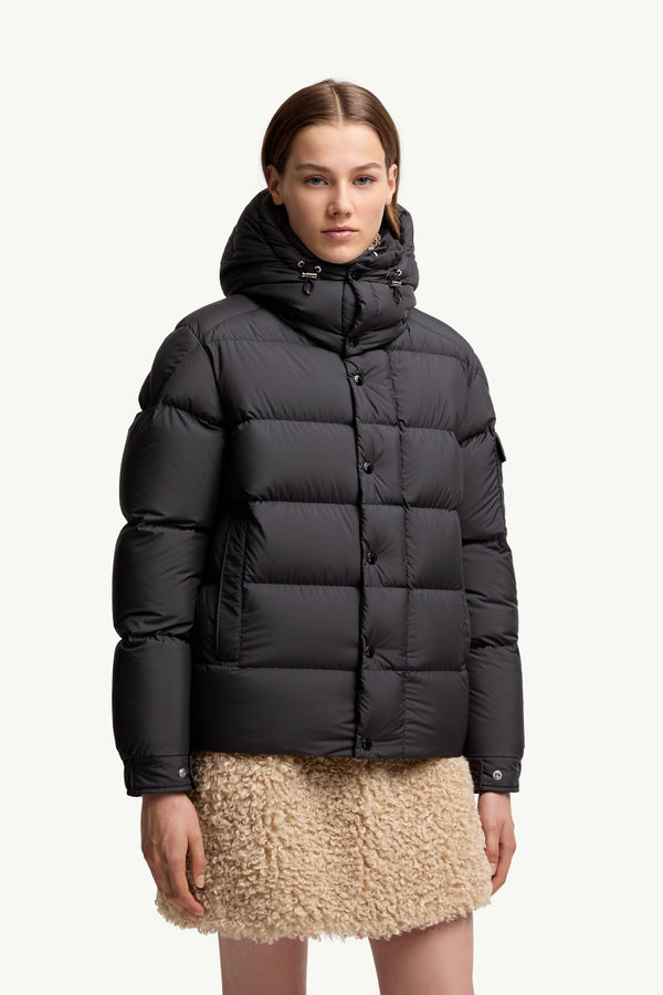 Moncler Maya 70 Hooded Short Down Jacket Women Black Moncler 3