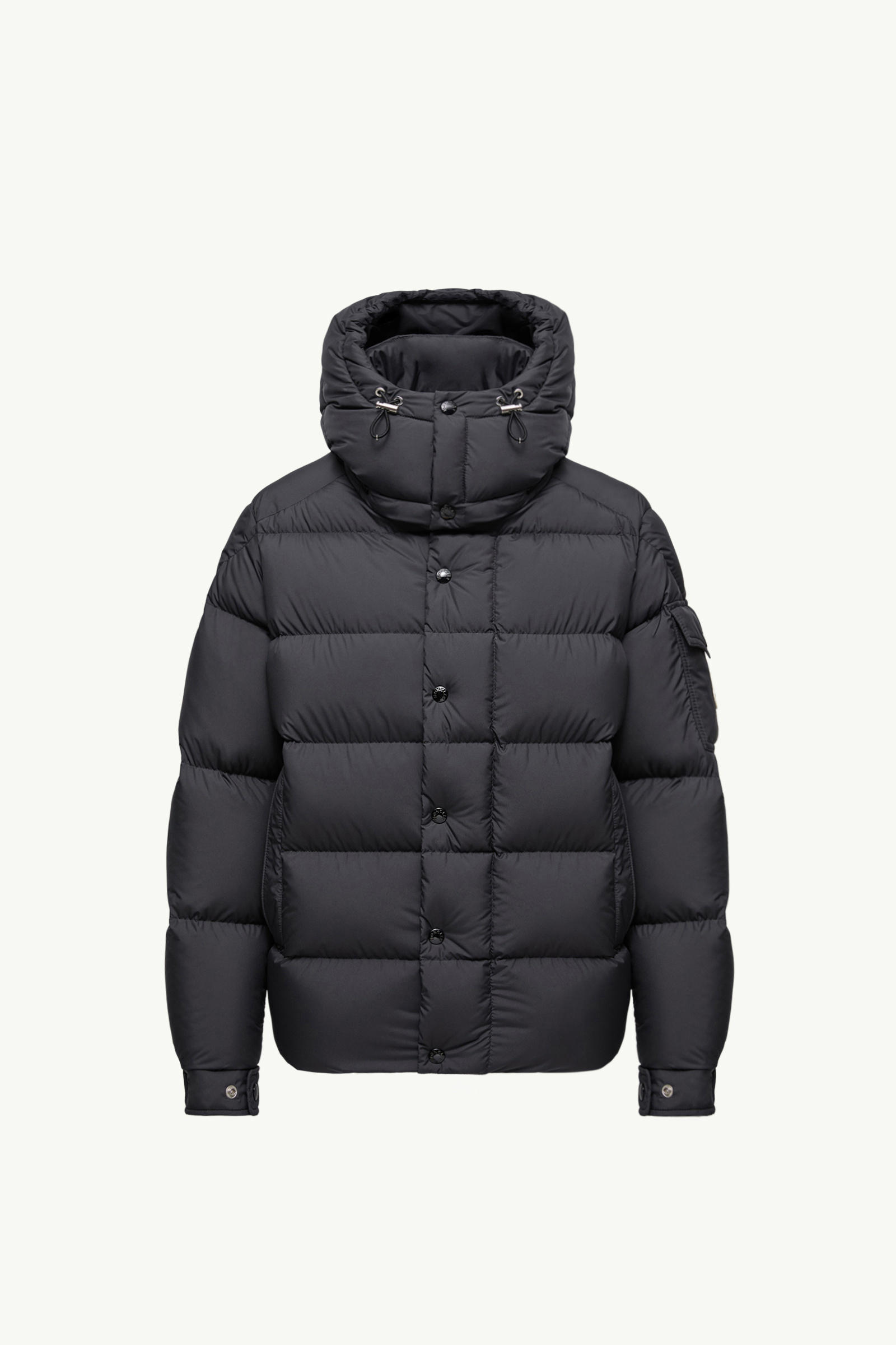 ブラック Moncler Maya 70ショートダウンジャケット : ショートダウン 