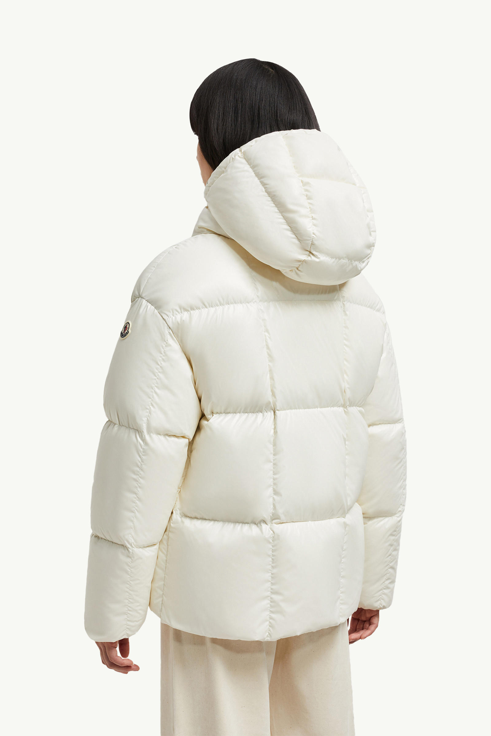 Parana Hooded Short Down Jacket Women White Moncler 4