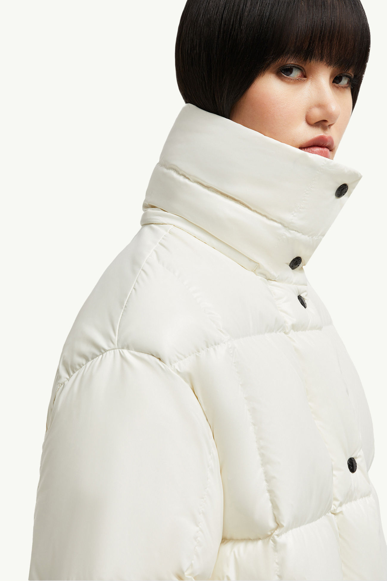 Piumino corto Parana con cappuccio Donna Bianco Moncler 6