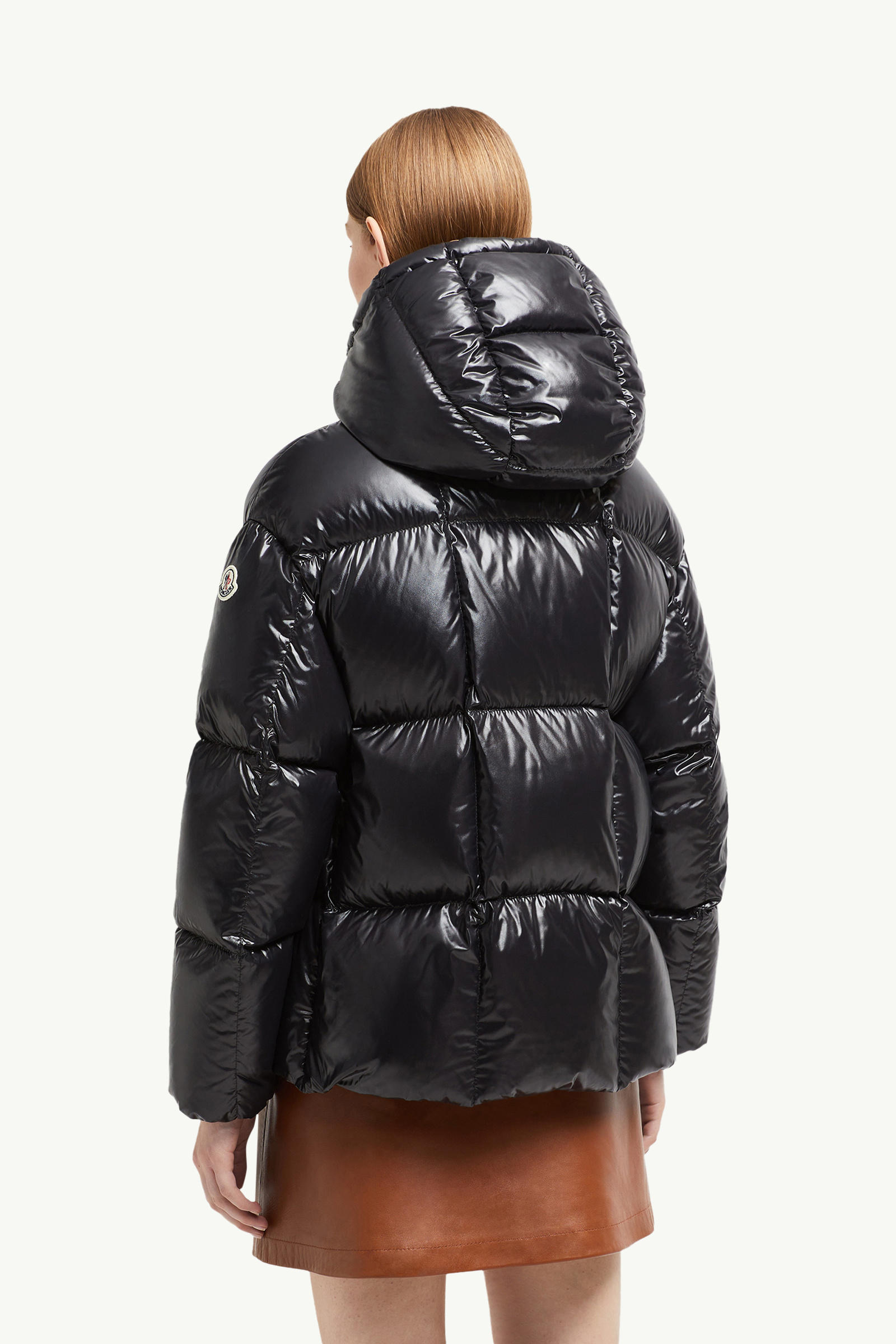 Parana Hooded Short Down Jacket Women Black Moncler 4