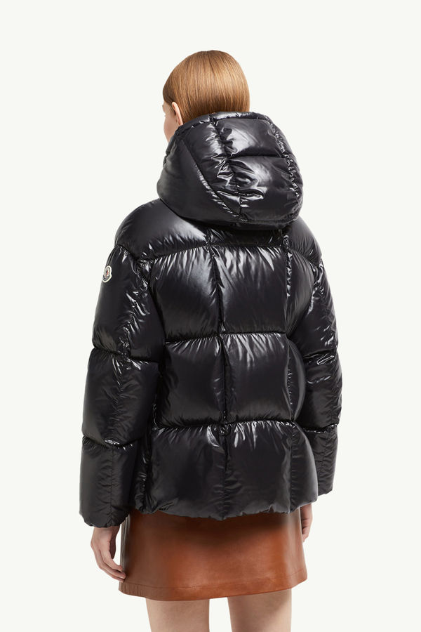 Parana Hooded Short Down Jacket Women Black Moncler 4
