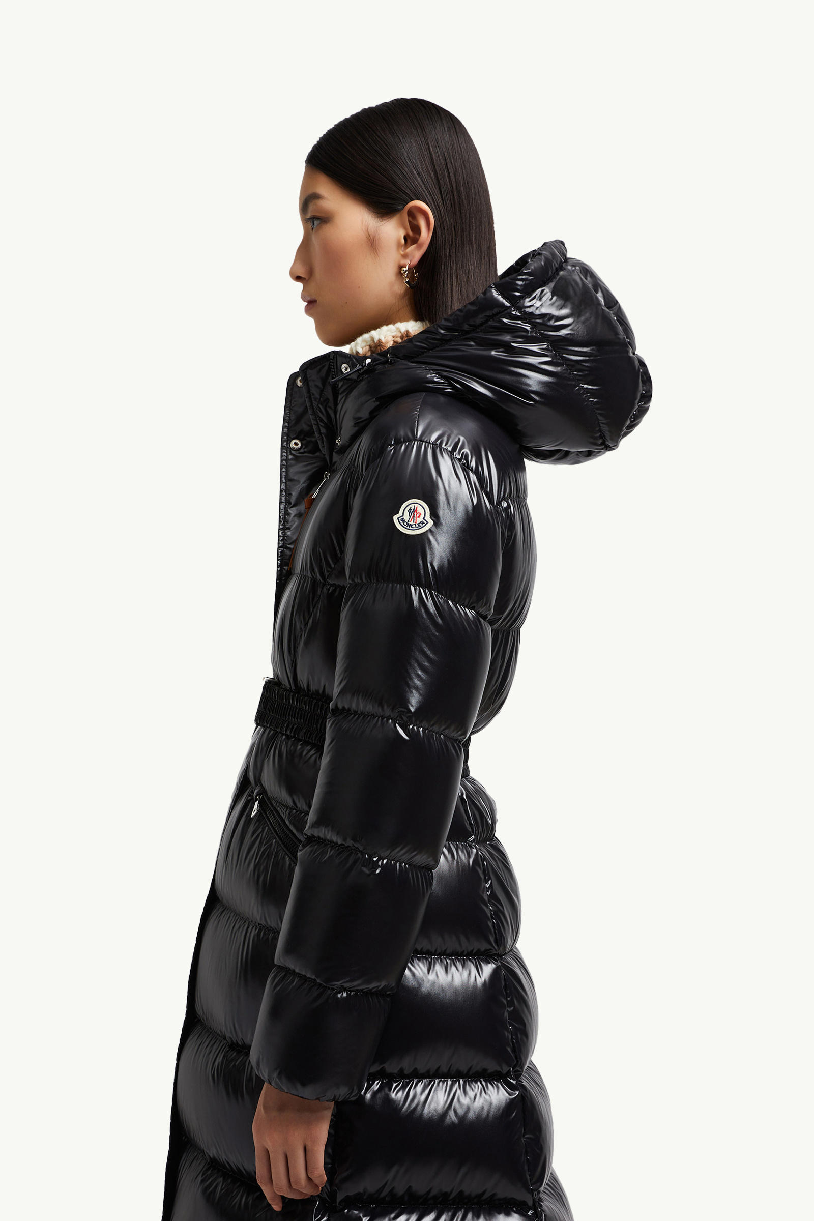 Bellevue Hooded Long Down Jacket Black Moncler 6
