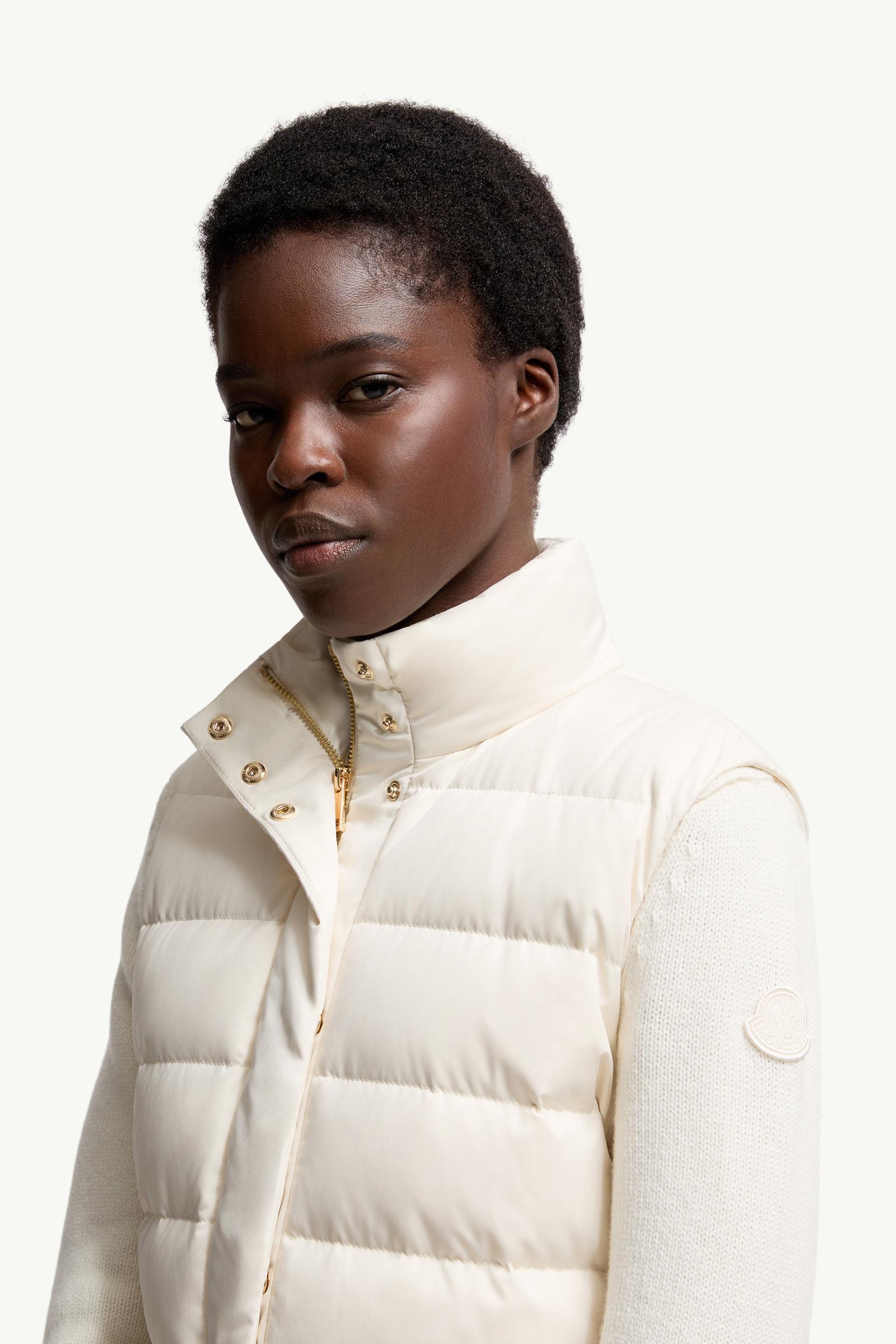 White Ivory Besset Down Vest - Vests for Women | Moncler US
