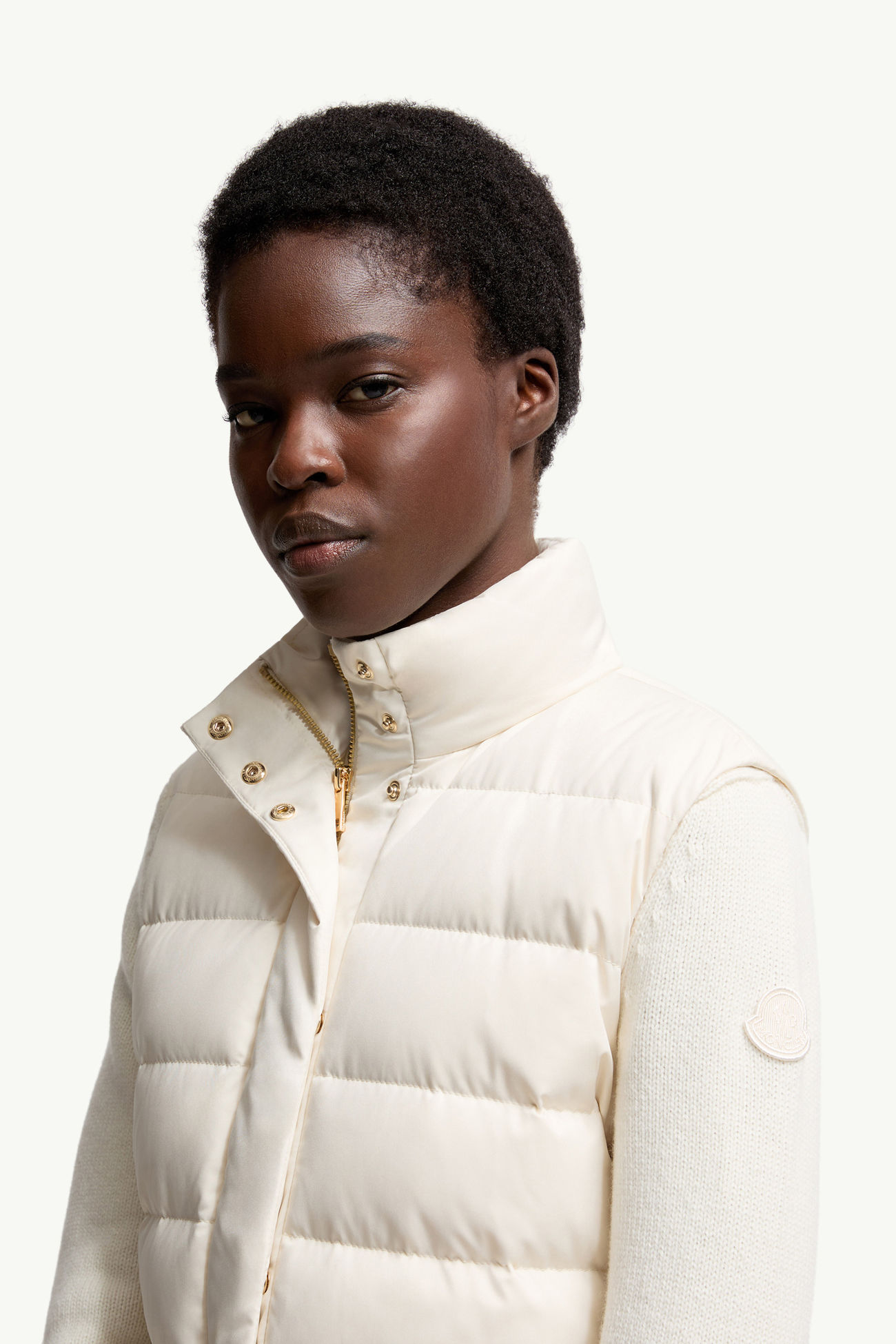 Chaleco plumífero Besset Mujer Blanco Marfil Moncler 1