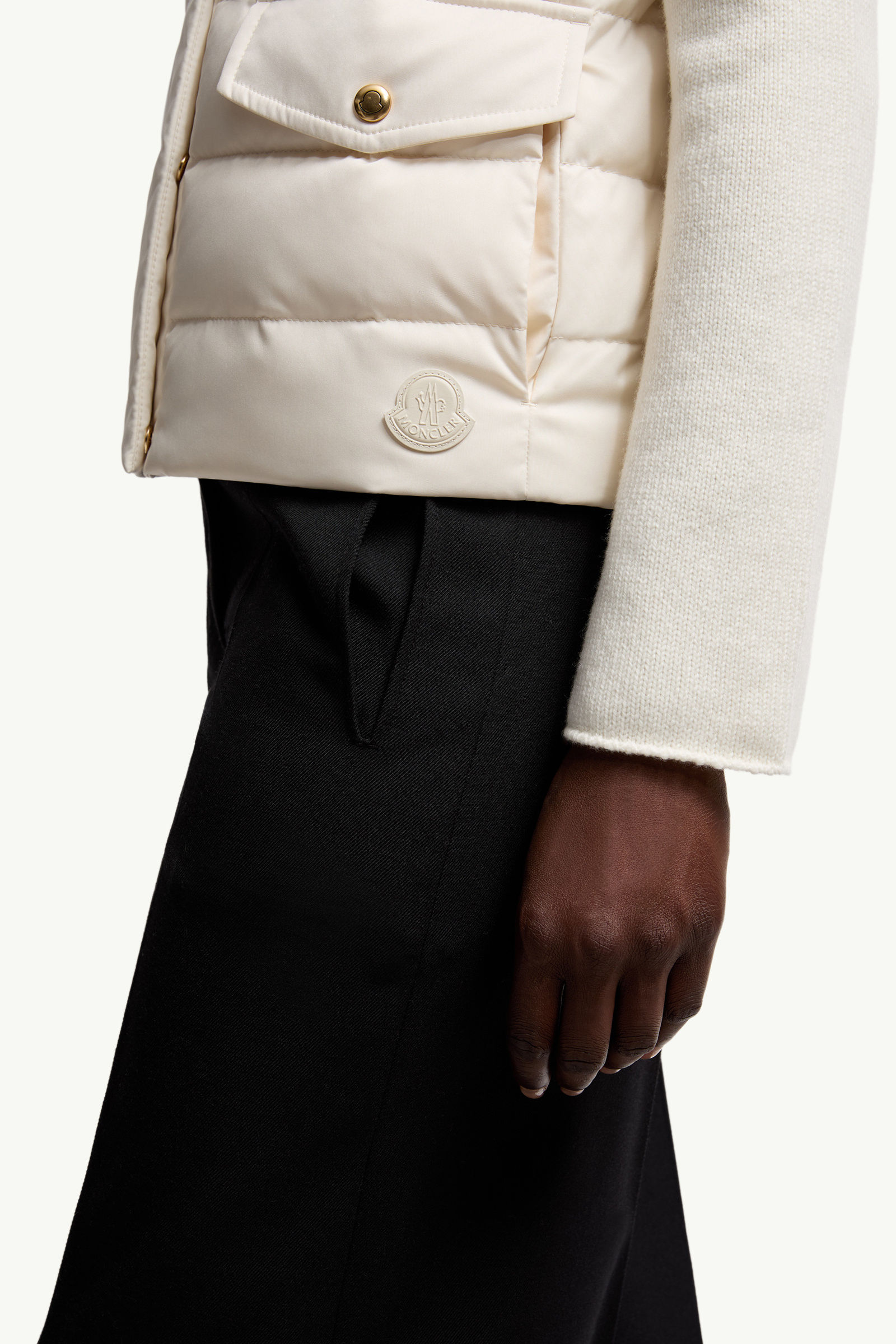 Besset Daunenweste Damen Weiß-Elfenbein Moncler 5