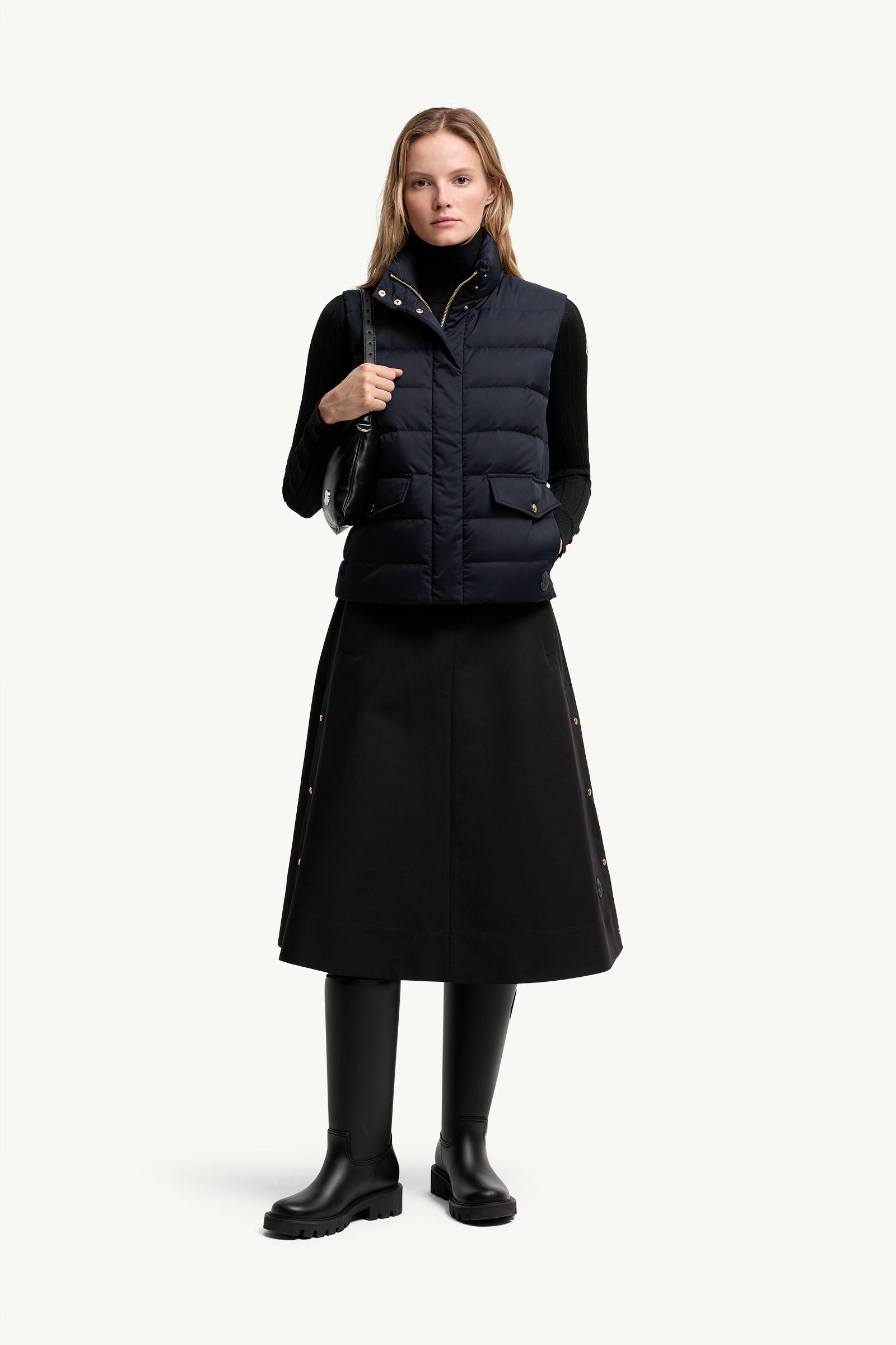 Besset Down Gilet Women Navy Blue Moncler 0
