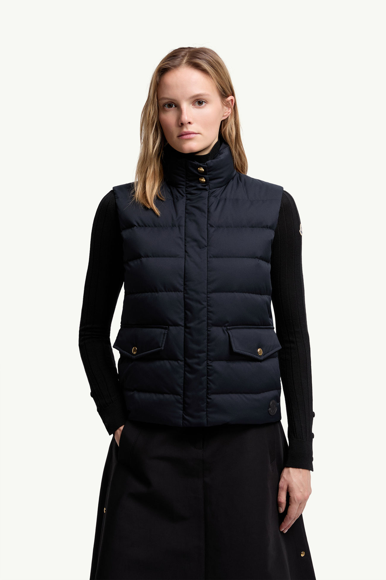 Besset Down Vest Women Navy Blue Moncler 3