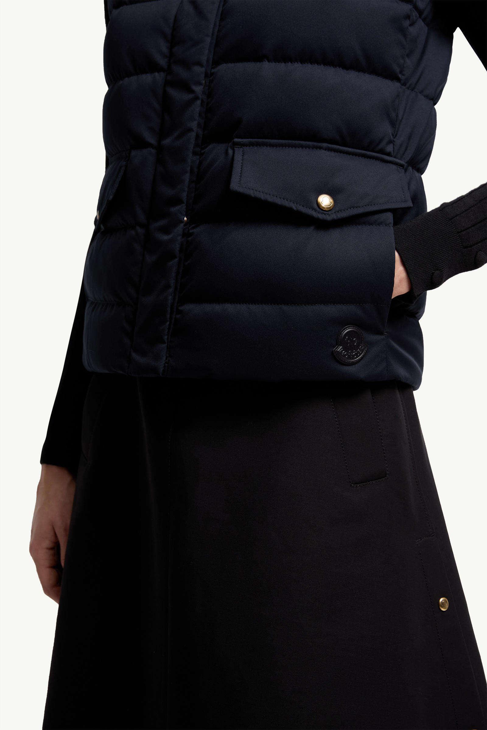Besset Down Gilet Women Navy Blue Moncler 5