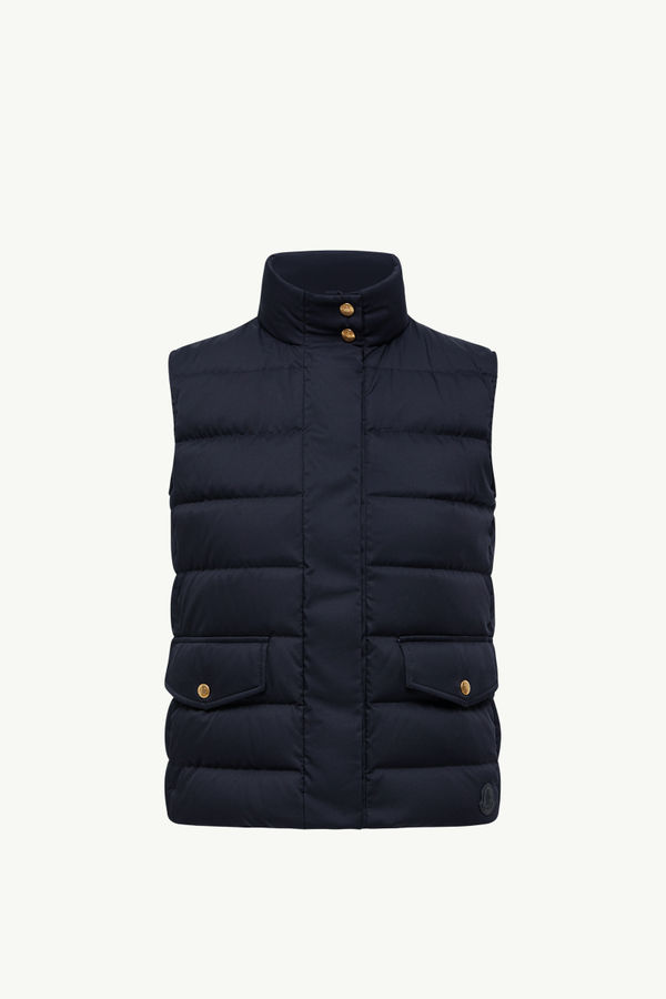 Besset Down Vest Women Navy Blue Moncler 2
