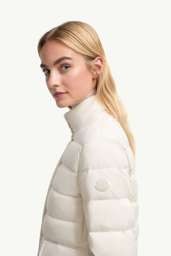 Bessettes Short Down Jacket Women White Ivory Moncler 1