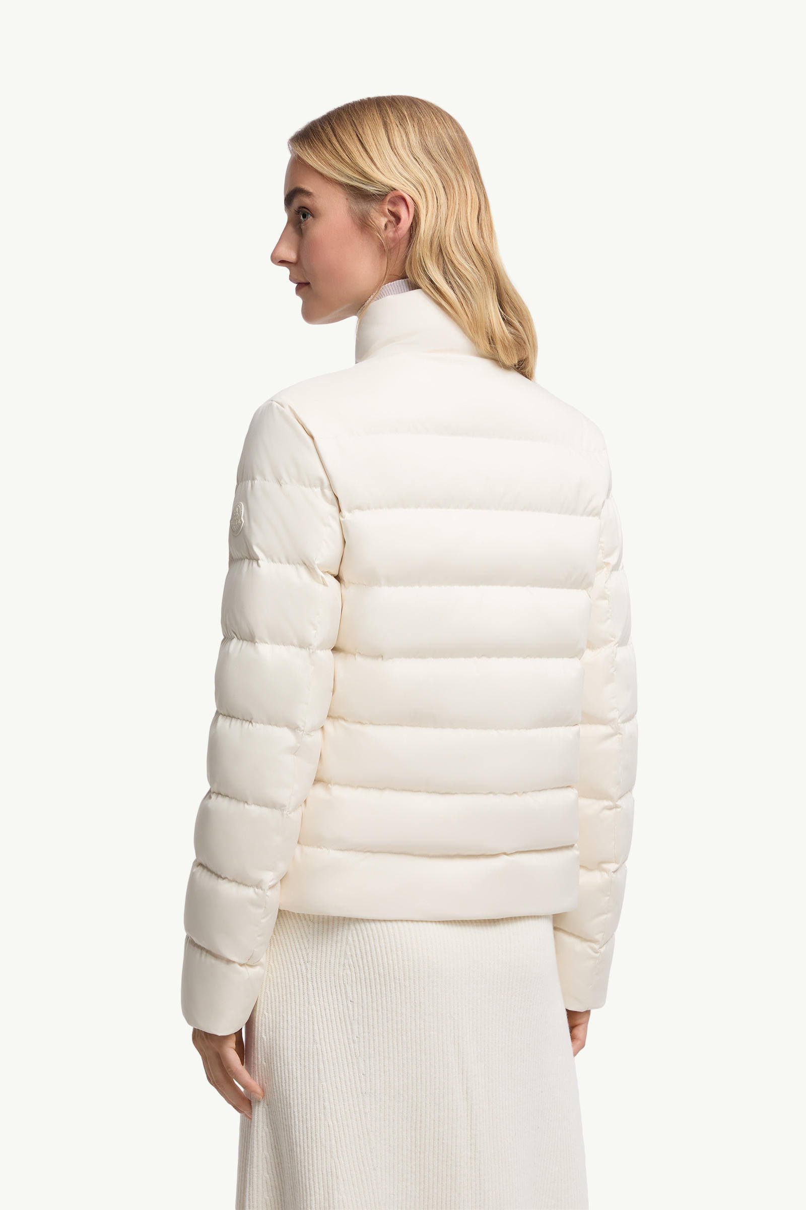 Bessettes Short Down Jacket Women White Ivory Moncler 4