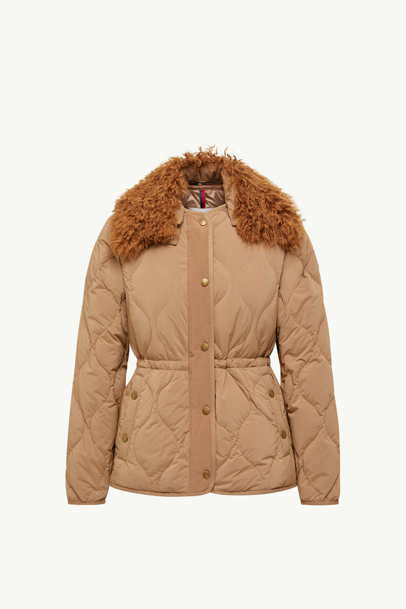 Quintin 3-in-1 Shearling-Trimmed Short Down Jacket Women Beige Moncler 2