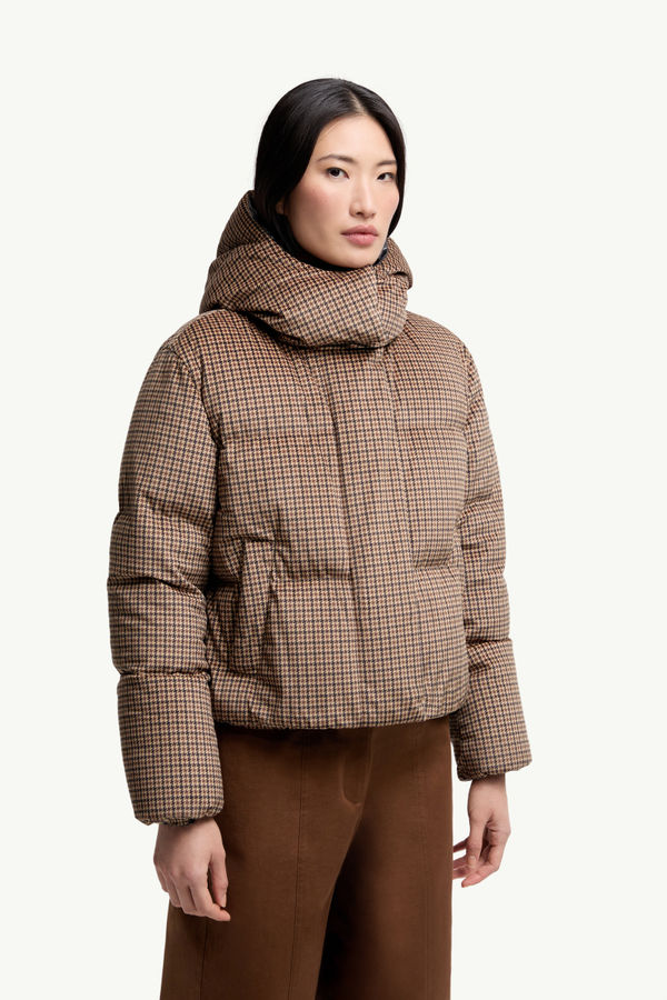Quierzy Hooded Short Down Jacket Women Brown Moncler 3