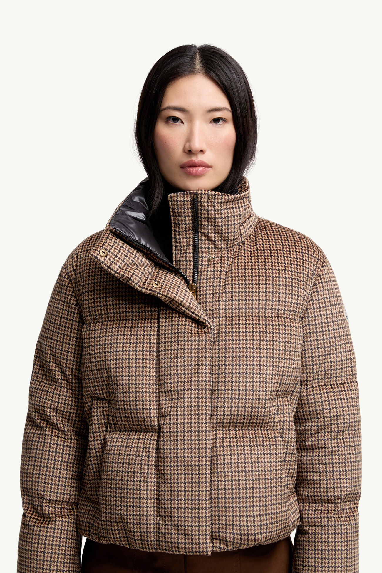 Quierzy kurze Daunenjacke mit Kapuze Damen Braun Moncler 5