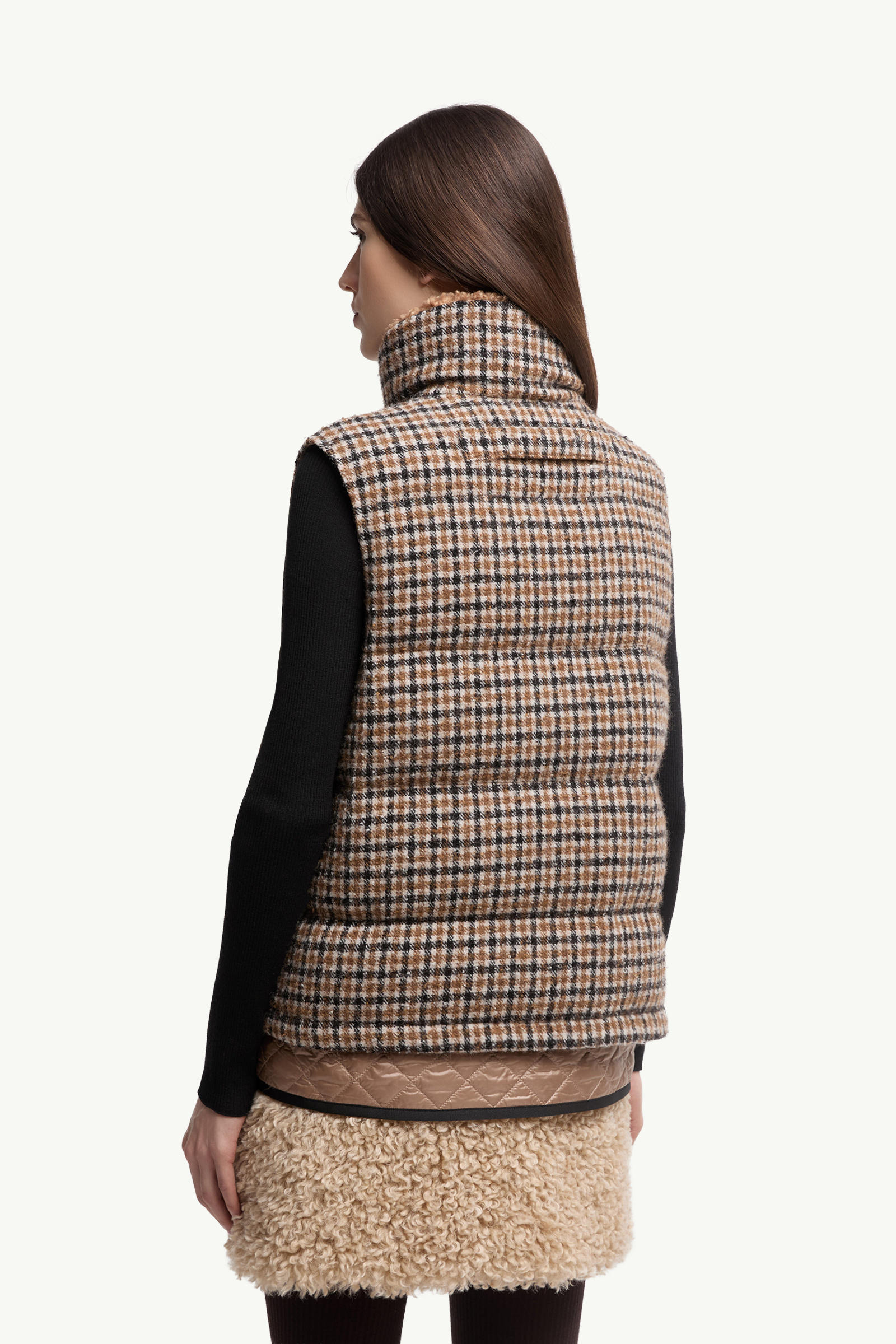 Touvet 3-in-1 Wool Blend Down Gilet Women Brown & Black Moncler 4