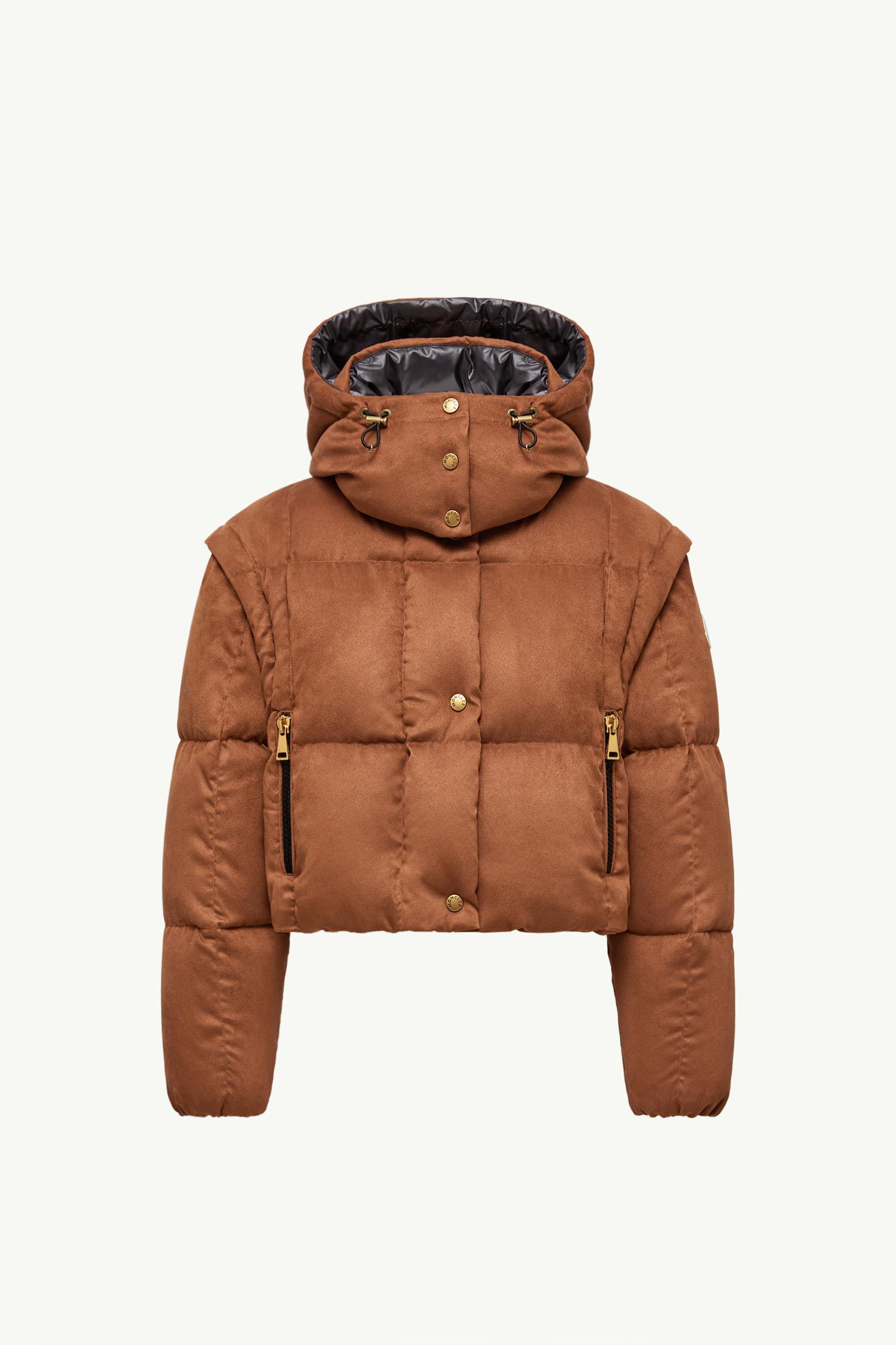 Brown Paterne 2-in-1 Hooded Short Down Jacket - Short Down Jackets