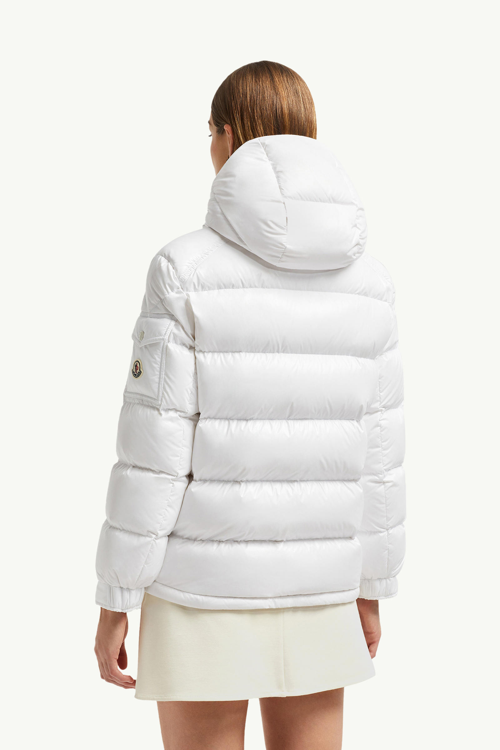 Maire Hooded Short Down Jacket Women Off White Moncler 4
