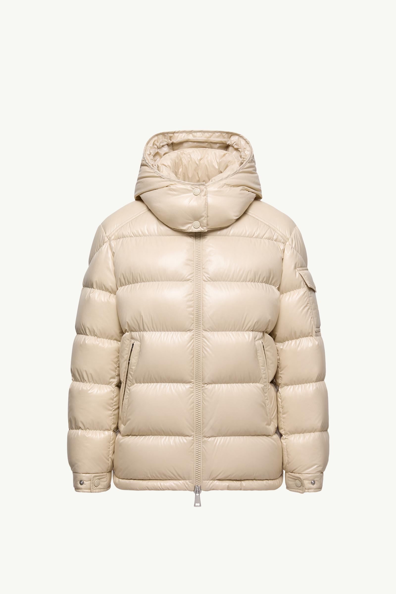 Beige Maire Hooded Short Down Jacket - Short Down Jackets for