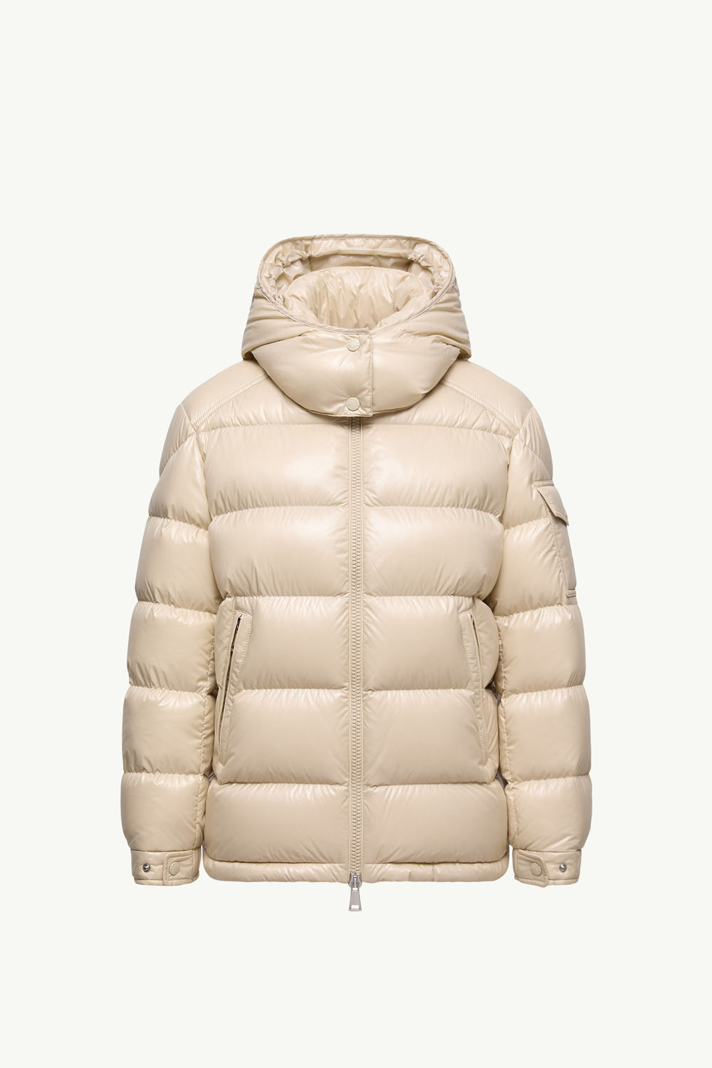 Maire Hooded Short Down Jacket Women Beige Moncler 2