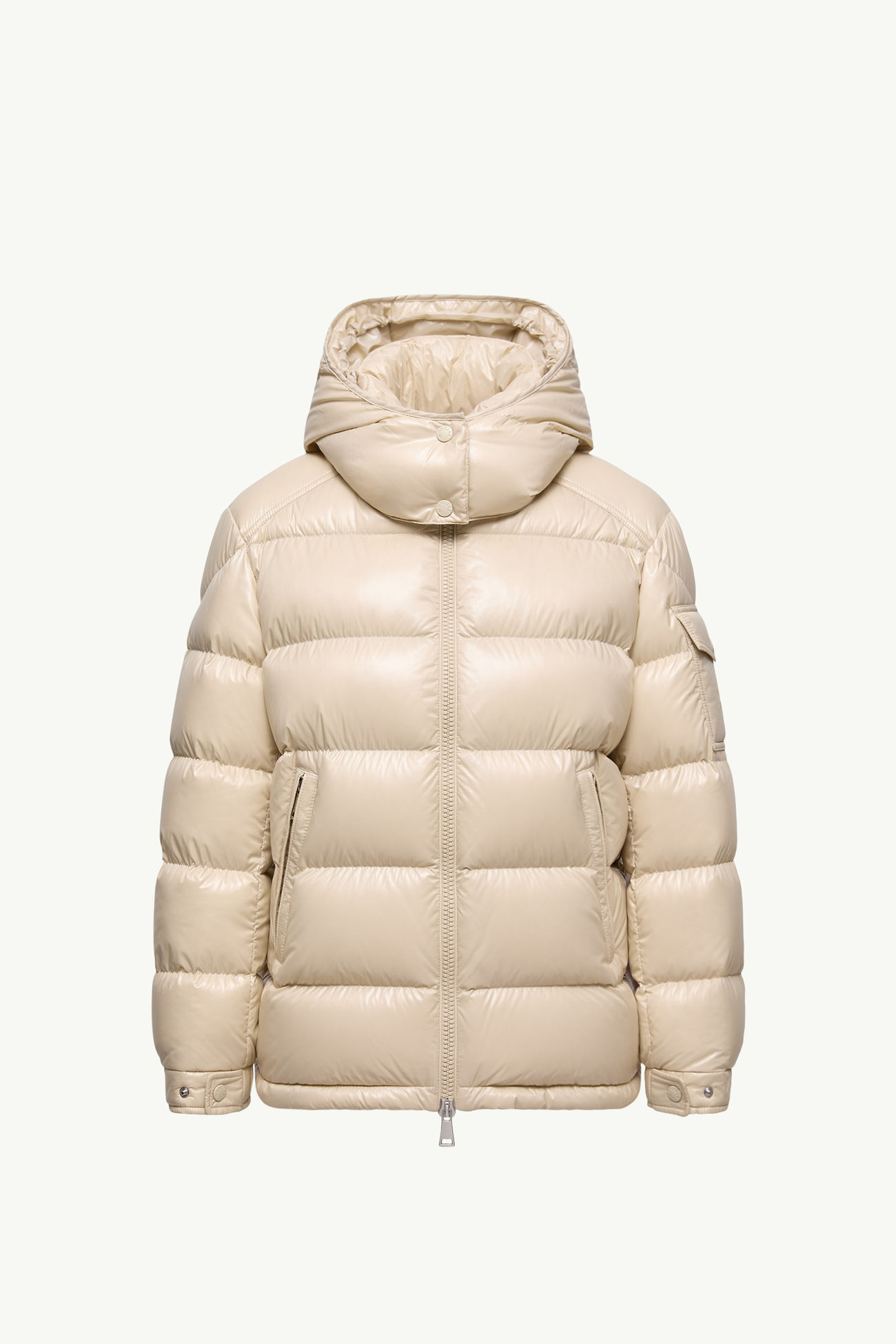 Piumino corto Maire con cappuccio Donna Beige Moncler 2