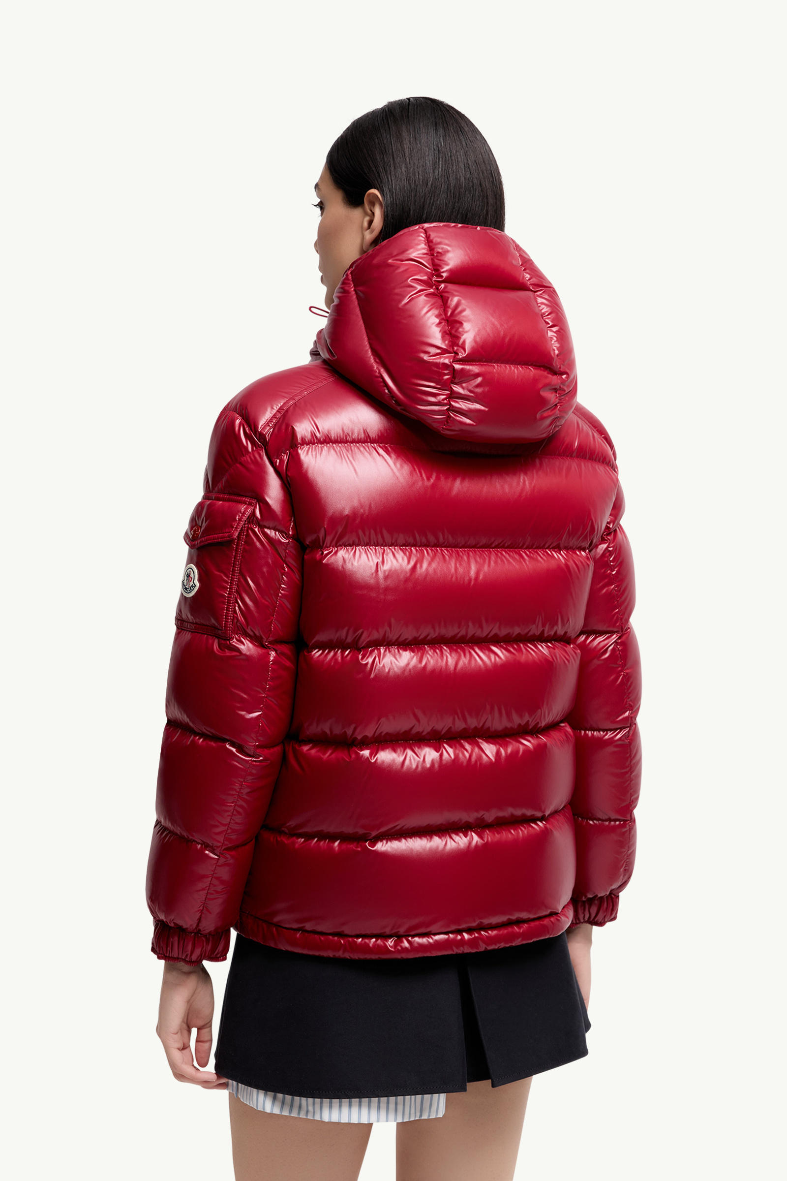 Maire Hooded Short Down Jacket Women Red Moncler 4