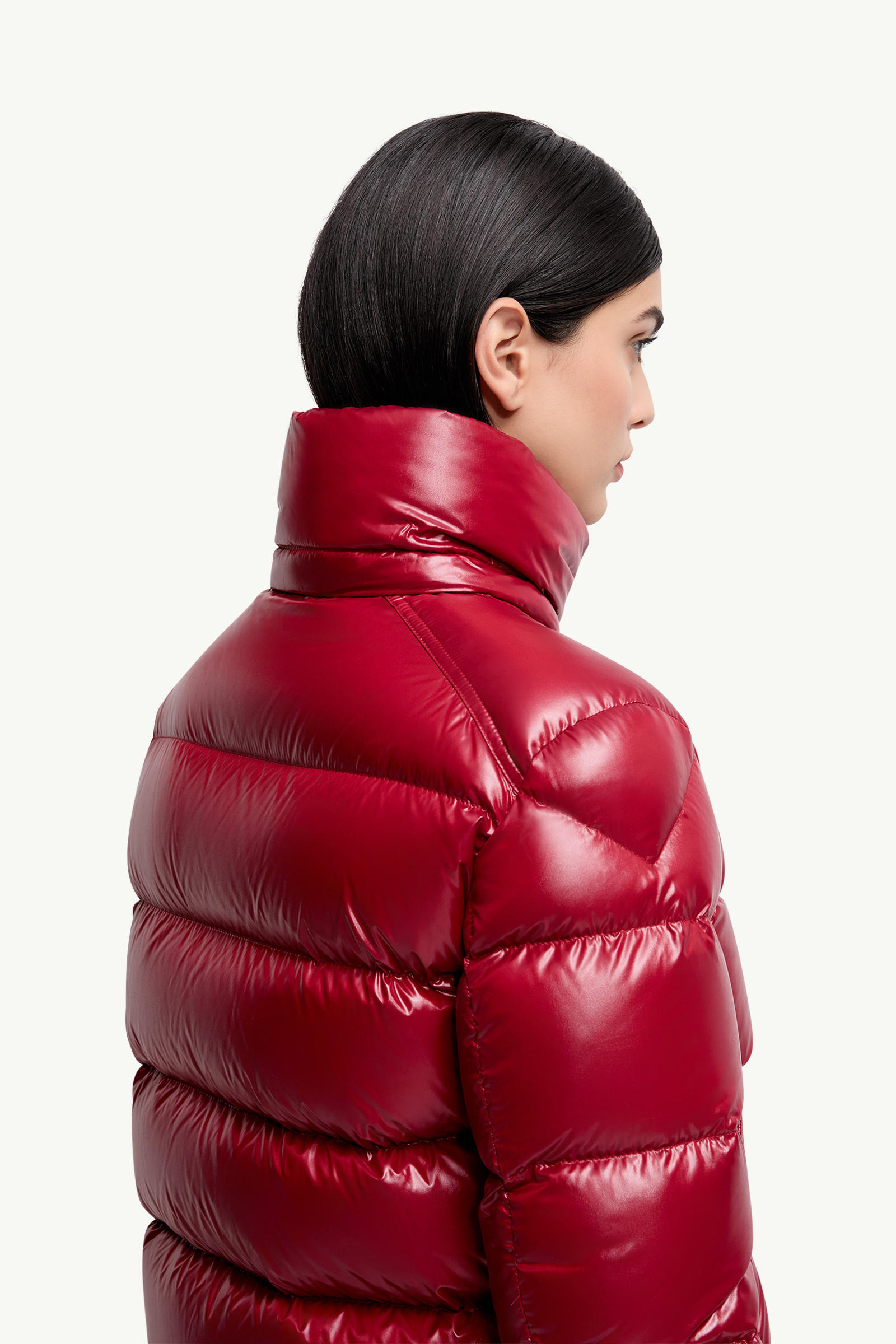 Maire Hooded Short Down Jacket Women Red Moncler 5