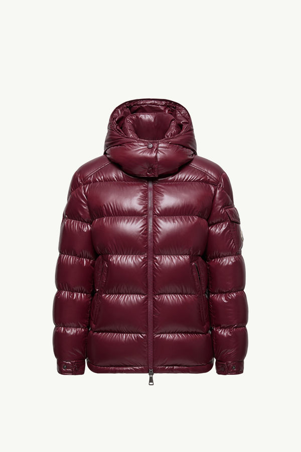 Maire Hooded Short Down Jacket Women Burgundy Moncler 2