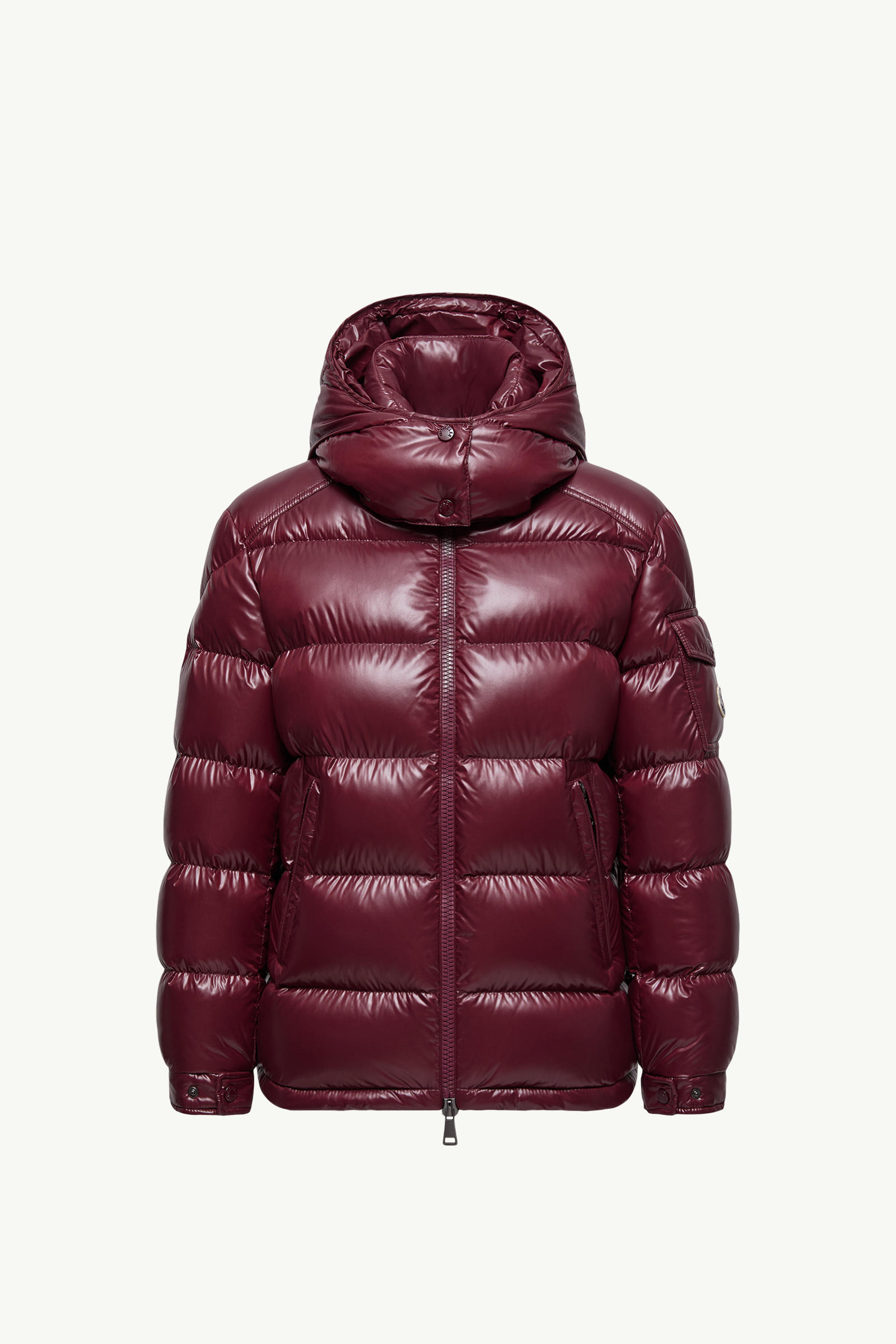 Maire kurze Daunenjacke mit Kapuze Damen Burgunderrot Moncler 2