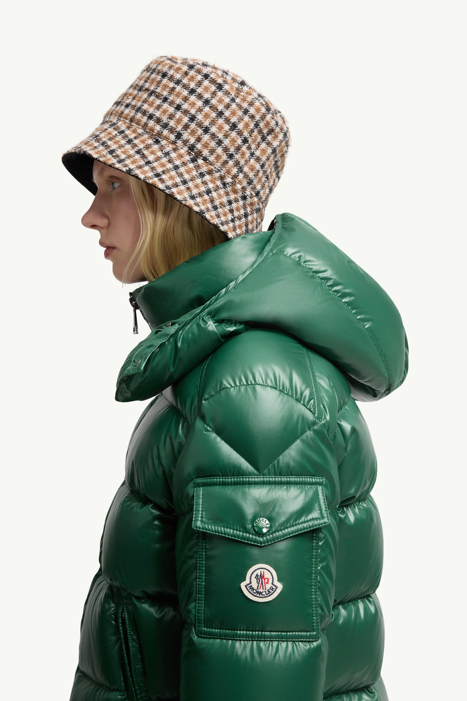 Maire Hooded Short Down Jacket Women Emerald Green Moncler 1