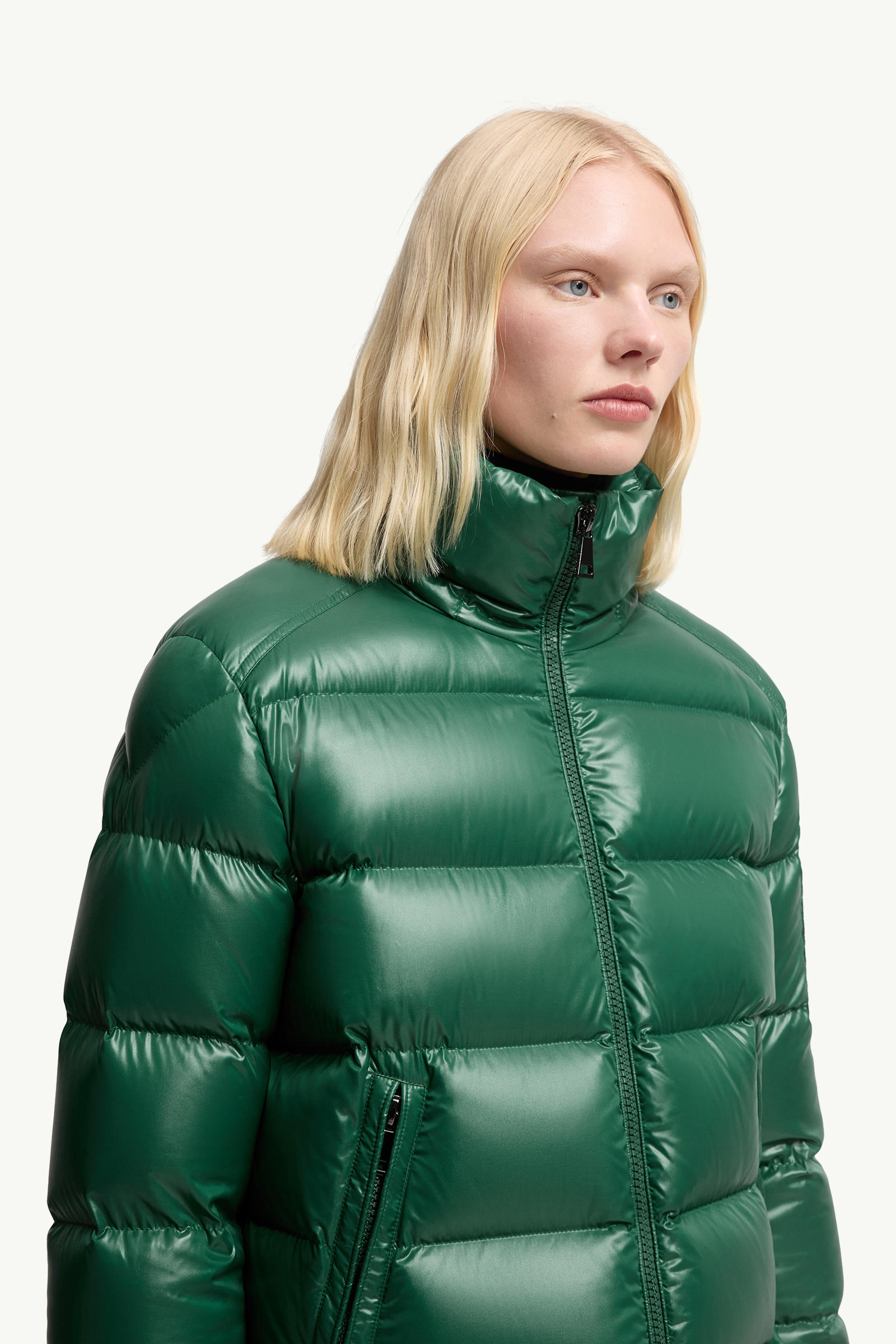 Maire Hooded Short Down Jacket Women Emerald Green Moncler 5