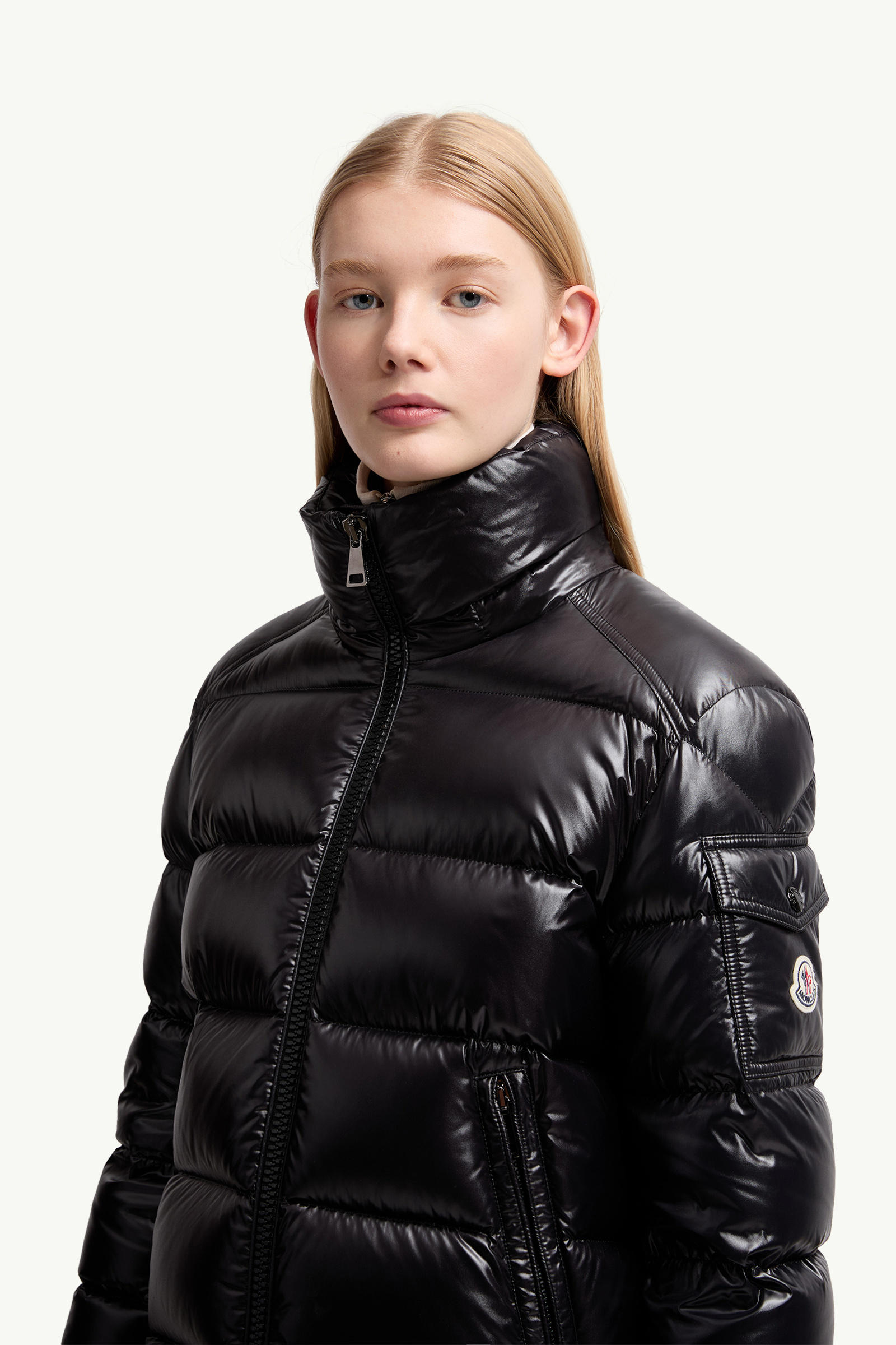 Maire Hooded Short Down Jacket Women Black Moncler 5