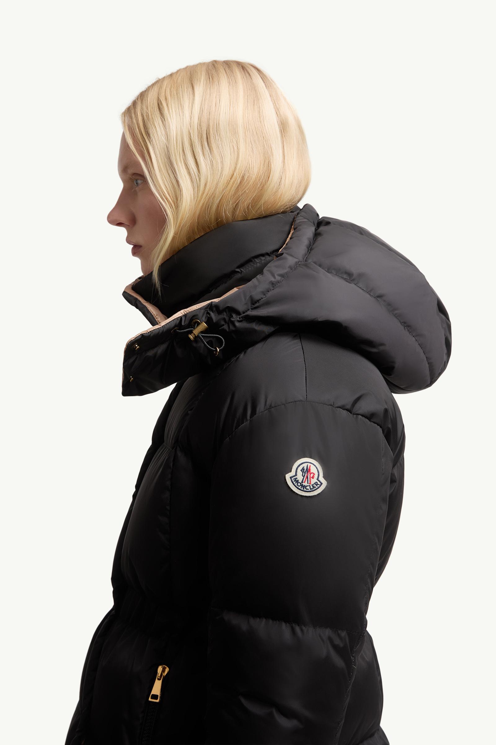 Agneux Square-Quilted Hooded Short Down Jacket Women Black Moncler 1