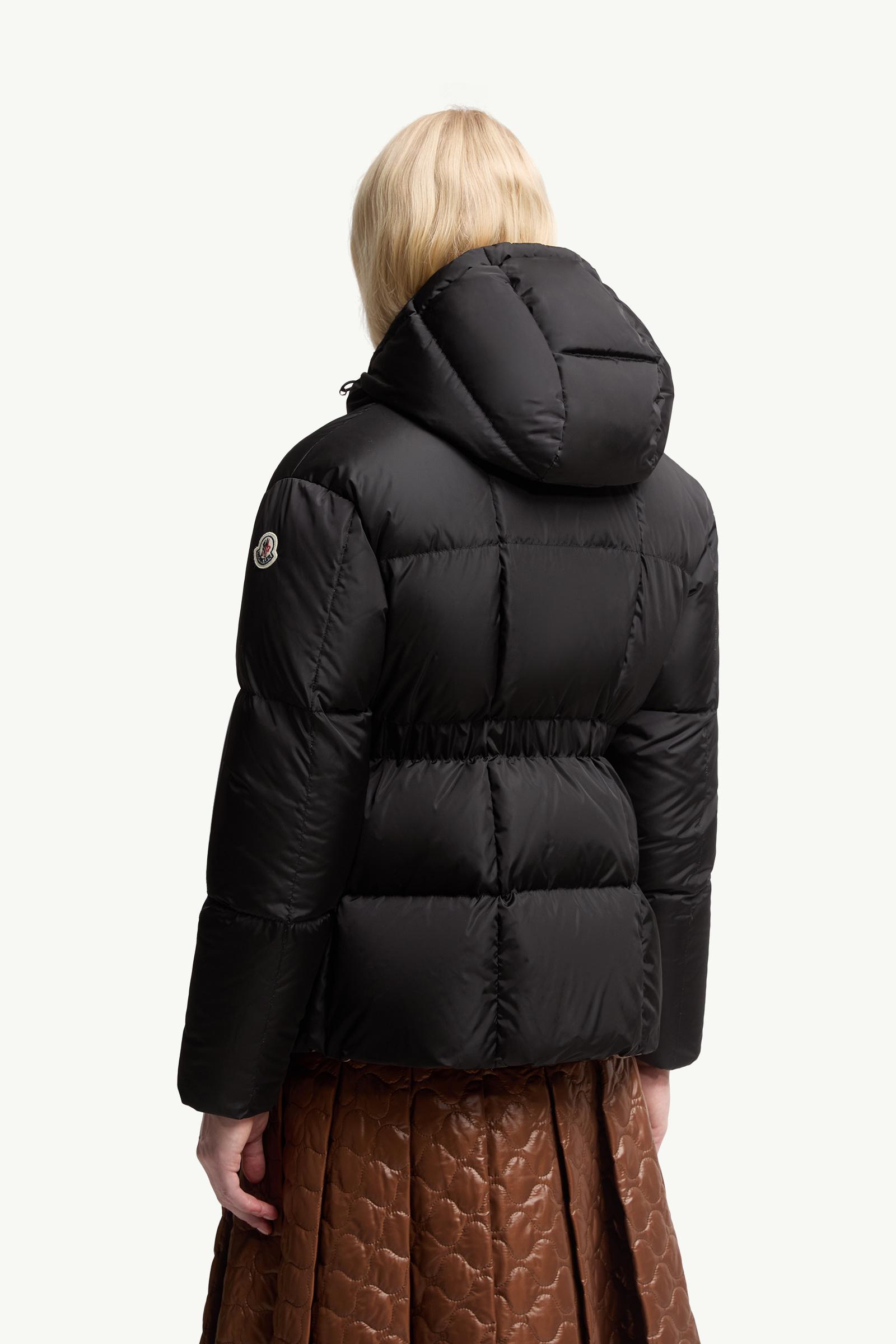 Black Agneux Square-Quilted Hooded Short Down Jacket - Short