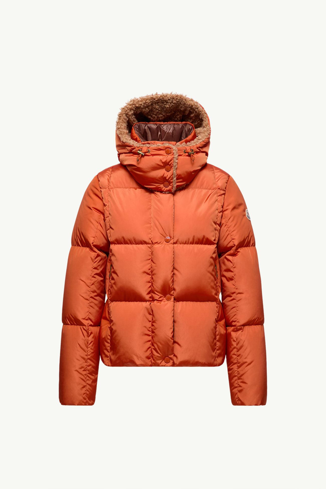 Castelnou女士方形绗缝连帽短款羽绒夹克外套 女士 深橙色 Moncler 2