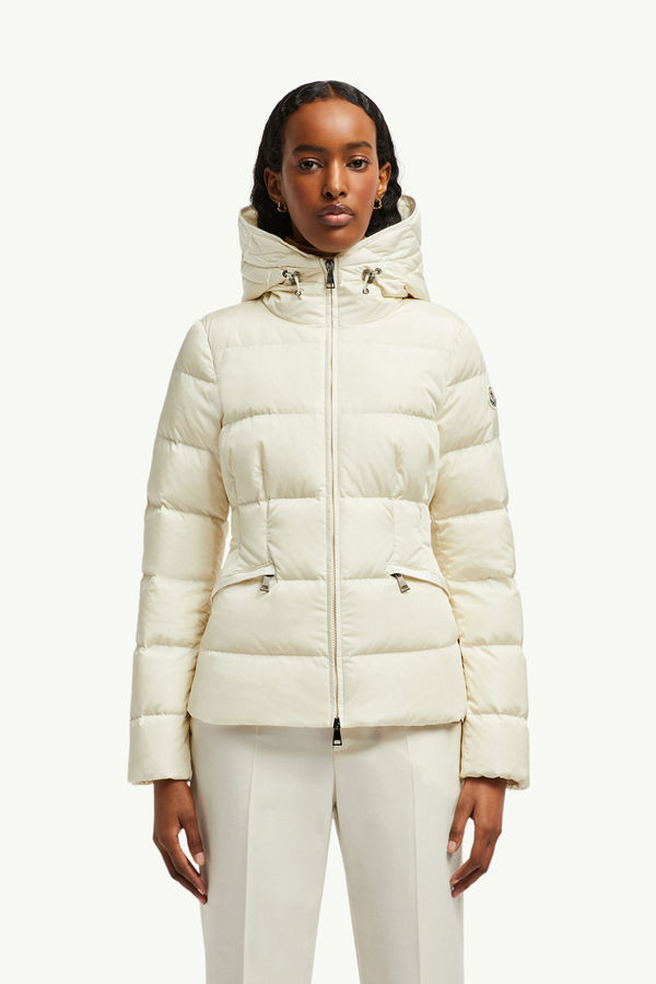 Avoce Hooded Short Down Jacket Women White Ivory Moncler 3