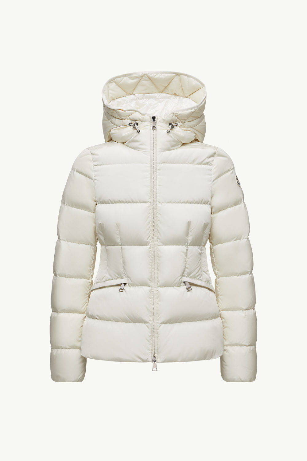 Avoce Hooded Short Down Jacket Women White Ivory Moncler 2