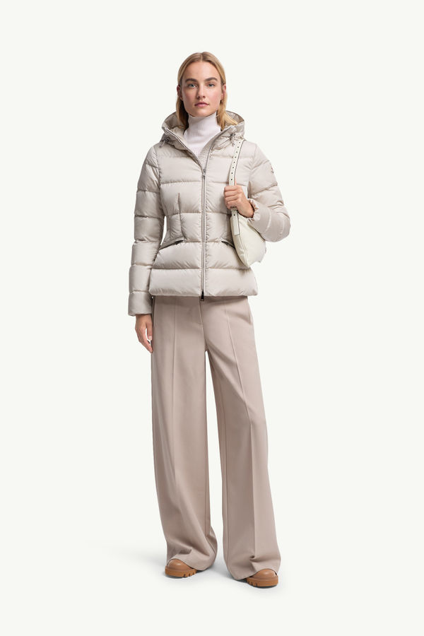 Avoce kurze Daunenjacke mit Kapuze Damen Beige Moncler 0