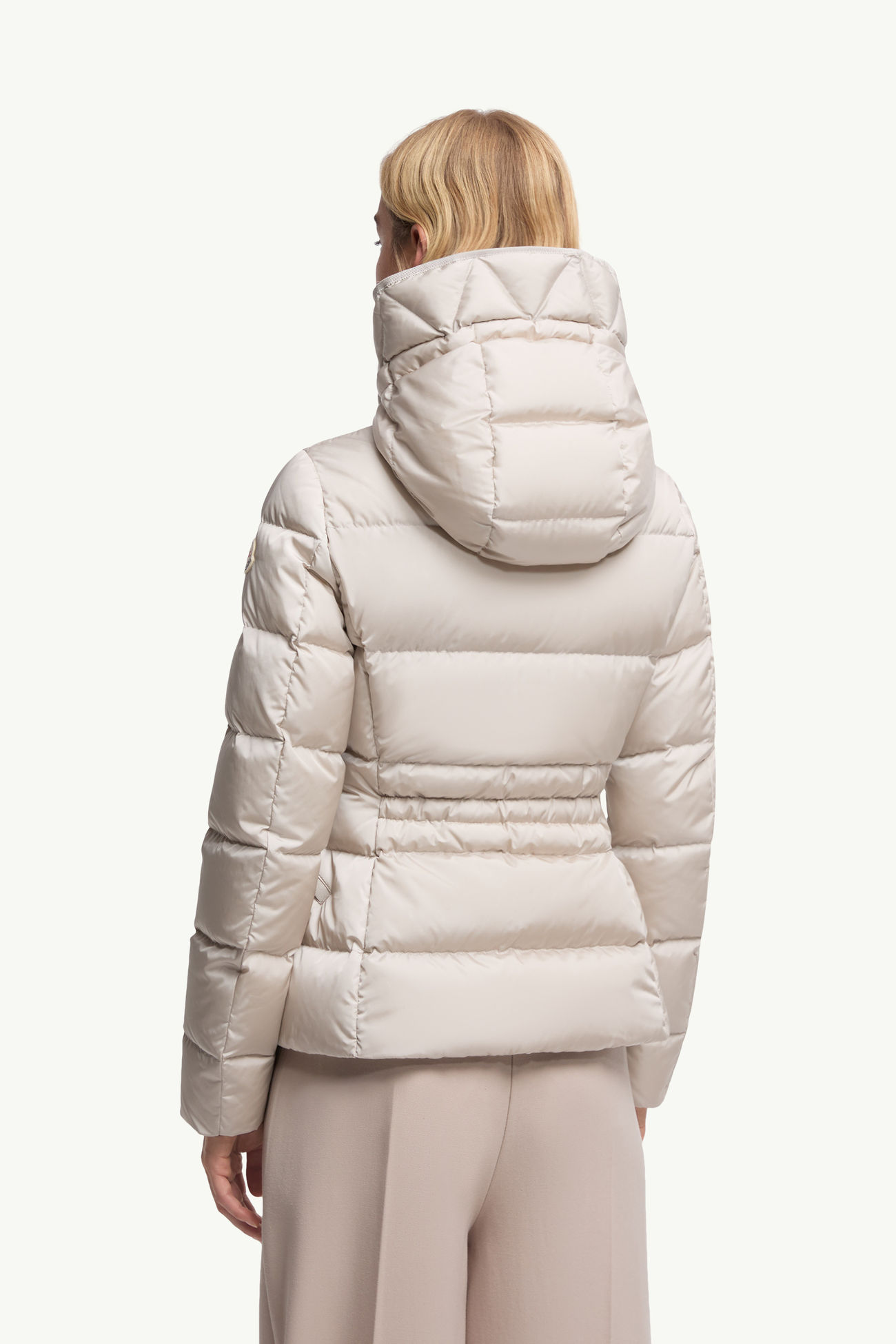 Avoce kurze Daunenjacke mit Kapuze Damen Beige Moncler 4