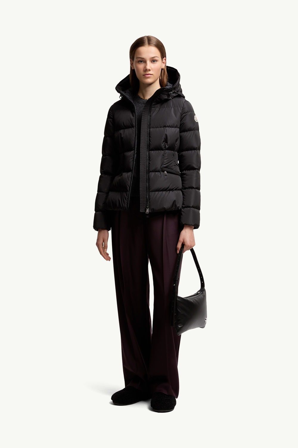 Avoce女士连帽短款羽绒夹克外套 女士 黑色 Moncler 0