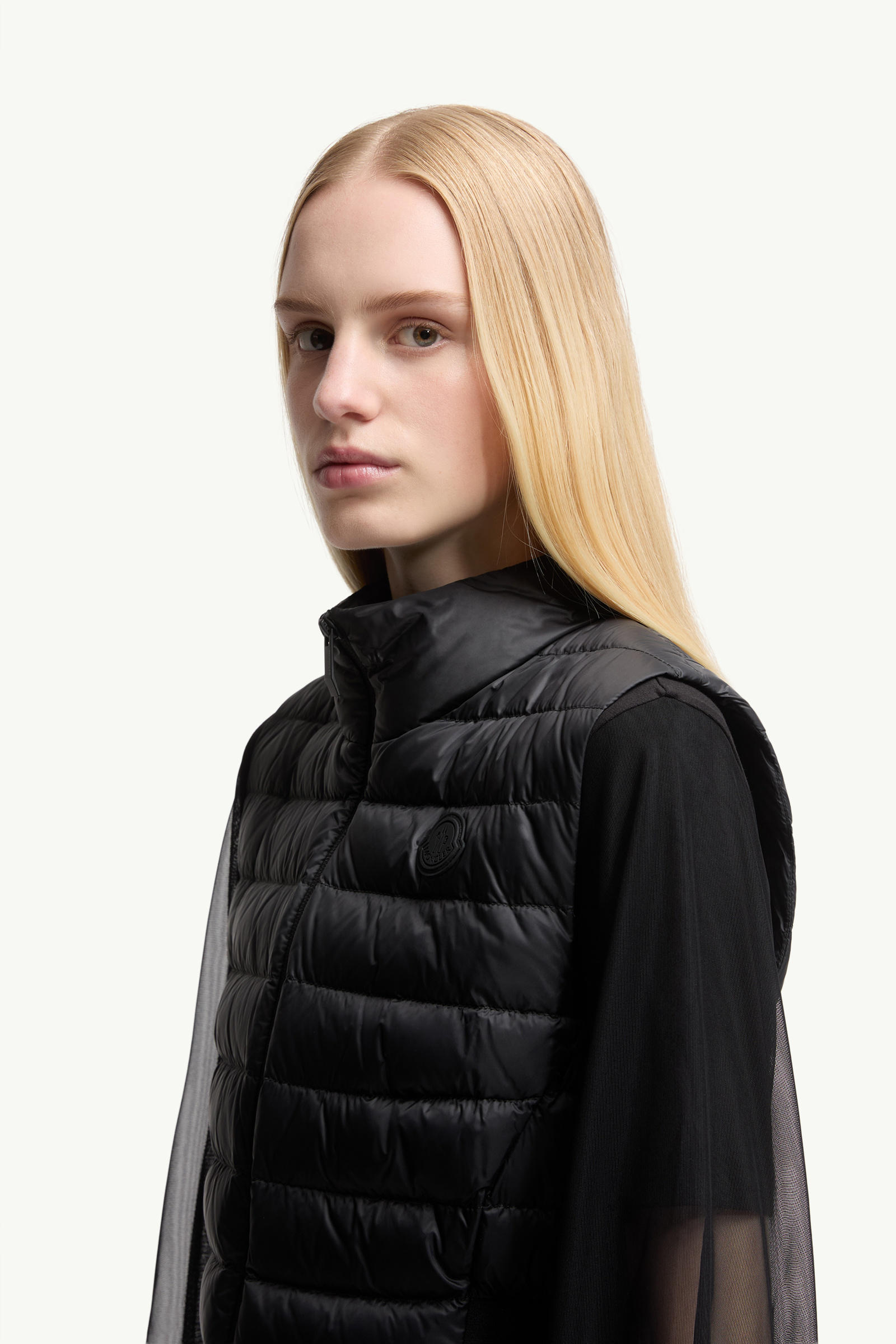 Valmarie Fit & Flare Down Gilet Women Black Moncler 1